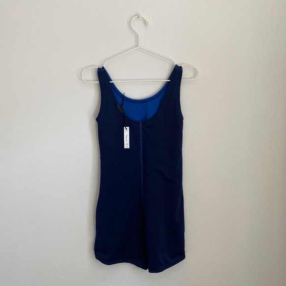 NWT Hirsuit Reversible One-Piece Retro Swim Navy/Cobalt, by Otherwild - Picture 3 of 15